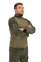 Рубашка тактическая c воротником-стойкой убакс Warrior Wear SA-18 Зеленая M - изображение 5