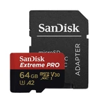 Карта пам'яті SanDisk Extreme Pro microSDXC UHS-1 U3 A2 64Gb Class 10 V30 R200MB/s W90MB/s adapter (SDSQXCU-064G-GN6MA)