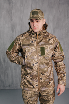 Водонепроникна Куртка піксель чоловіча тактична Soft shell демісезонна (на блискавці з капюшоном) XL - зображення 1