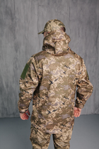 Водонепроникна Куртка піксель чоловіча тактична Soft shell демісезонна (на блискавці з капюшоном) XL - зображення 4