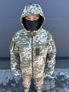 Водонепроникна Куртка піксель чоловіча тактична Soft shell демісезонна (на блискавці з капюшоном) XL - зображення 14