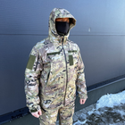 Водонепроницаемая Куртка пиксель мужская тактическая Soft shell демисезонная (на молнии с капюшоном) 2XL - изображение 4