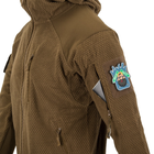 Кофта Alpha Hoodie Tactical Jacket - Grid Fleece Helikon-Tex Койот XXXL - зображення 4