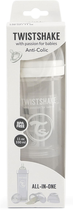 Butelka do karmienia antykolkowa Twistshake z silikonowym smoczkiem 330 ml biała (7350083120182) - obraz 7