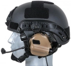 Навушники тактичні активні Earmor EM-M32H-Mod3-CB for Helmet-Mount Coyote Brown - зображення 3