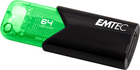 Pendrive Emtec B110 Click Easy 64GB USB 3.2 Green (ECMMD64GB113) - obraz 1