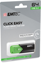 Флеш пам'ять USB Emtec B110 Click Easy 64GB USB 3.2 Green (ECMMD64GB113) - зображення 3