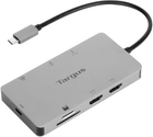 USB-хаб Targus Dual HDMI 4K with 100W PD Pass-Thru Silver (DOCK423EU) - зображення 1