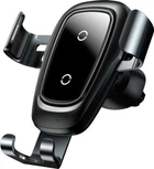 Автомобильный держатель с беспроводной зарядкой Baseus Metal Wireless Charger Gravity Car Mount Black