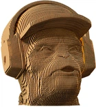 3D пазл-конструктор серія Cartonic 3D Puzzle Three Wise Monkeys Hear No Evil Три мудрі мавпи: Не чую про зло Картонний (CARTHEAR)