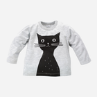 Дитяча футболка з довгими рукавами для дівчинки Pinokio Happy Day Longsleeve Blouse Kitten 92 см Світло-сіра (5901033219146) - зображення 4