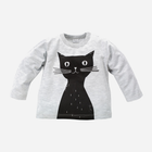 Дитяча футболка з довгими рукавами для дівчинки Pinokio Happy Day Longsleeve Blouse Kitten 104 см Світло-сіра (5901033219160) - зображення 3