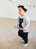 Дитяча футболка з довгими рукавами для дівчинки Pinokio Happy Day Longsleeve Blouse Kitten 110 см Світло-сіра (5901033219177) - зображення 2