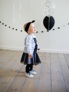 Дитяча футболка з довгими рукавами для дівчинки Pinokio Happy Day Longsleeve Blouse Kitten 110 см Світло-сіра (5901033219177) - зображення 3