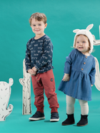 Дитячі штани Pinokio Happy Llama Joggers 62 см Червоні (5901033245275) - зображення 3