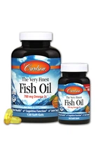 Жирные кислоты Carlson Рыбий Жир The Very Finest Вкус Апельсина 120+30 желатиновых капсул