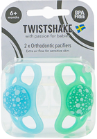 Zestaw smoczków silikonowych Twistshake 6m+ pastelowy niebieski/zielony 2 szt. (7350083122889) - obraz 3