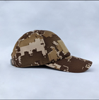 Військова кепка все бейсболка з лепучкою на лобі коричнева 58 - зображення 2