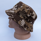 Панама тактическая камуфляжная с лепучкой на лбу коричневого цвета - изображение 2