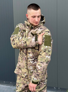 Военная тактическая форма софтшелл (Soft Shell) мультикам, демисезонная теплая форма костюм Мультикам Softshell демисезонная военная форма Multicam XL - изображение 12