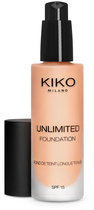 Podkład Kiko Milano Unlimited Foundation SPF 15 Warm Rose 60 trwały 30 ml (8025272649384)