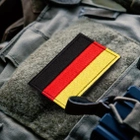 Шеврон 2 шт, нашивка на липучці Прапор Німеччини, вишитий патч 5х8 см - зображення 2