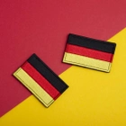 Шеврон 2 шт, нашивка на липучці Прапор Німеччини, вишитий патч 5х8 см - зображення 6