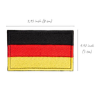 Шеврон 2 шт, нашивка на липучці Прапор Німеччини, вишитий патч 5х8 см - зображення 8