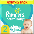 Підгузки Pampers Active Baby Розмір 2 (4-8 кг) 228 шт (8006540181102) - зображення 1