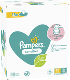 Chusteczki nawilżane Pampers Sensitive Baby Wipes 15 x 80 szt (8001841063188) - obraz 2