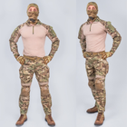 Тактический военный коcтюм HAN WILD G3 Multicam Куртка флисова Soft Shell, Убакс и Штаны с Защитой колен М Multicam HWM0026800 - изображение 9