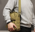 Тактическая сумка через плечо Tactic городская сумка наплечная Койот (9060-coyote) - изображение 4
