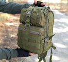 Однолямочный тактический рюкзак Tactic городской военные рюкзак 15 л Олива (ta15-olive) - изображение 4