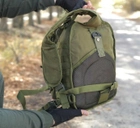 Однолямочный тактический рюкзак Tactic городской военные рюкзак 15 л Олива (ta15-olive) - изображение 5