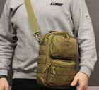 Тактическая сумка через плечо Tactic городская сумка наплечная Койот (9060-coyote) - изображение 8