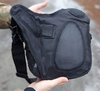 Универсальная тактическая сумка через плечо Tactic однолямочная военная сумка Черная (863-black) - изображение 5