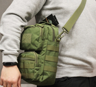 Тактическая сумка через плечо Tactic городская сумка наплечная Олива (9060-olive) - изображение 7