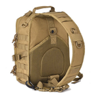 Однолямочный тактический рюкзак Tactic городской военные рюкзак 15 л Койот (ta15-coyote) - изображение 8