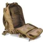 Однолямковий тактичний рюкзак Tactic міський військовий рюкзак 15 л Койот (ta15-coyote) - зображення 9