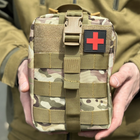 Аптечка підсумок на пояс з molle військова сумка - підсумок аптечка Tactic тактична армійська аптечка Мультикам (1025-multic) - зображення 1