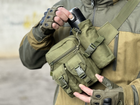 Тактическая сумка на пояс городская Tactical подсумок с карманом под бутылку Олива (1026-olive) - изображение 6