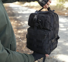 Однолямочный тактический рюкзак Tactic городской военные рюкзак 15 л Черный (ta15-black) - изображение 6