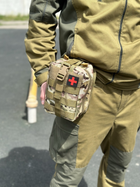 Аптечка подсумок на пояс c molle военная сумка - подсумок аптечка Tactic тактическая армейская аптечка Мультикам (1025-multic) - изображение 2