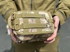 Аптечка підсумок на пояс з molle військова сумка - підсумок аптечка Tactic тактична армійська аптечка Мультикам (1025-multic) - зображення 7