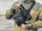 Тактическая сумка на пояс городская Tactical подсумок с карманом под бутылку Черный (1026-black) - изображение 6