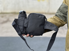 Тактическая сумка на пояс городская Tactical подсумок с карманом под бутылку Черный (1026-black) - изображение 8