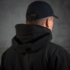 Армійська чоловіча куртка з капюшоном Soft Shell Чорний S (99211) Kali - зображення 3