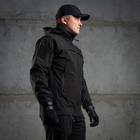 Армійська чоловіча куртка з капюшоном Soft Shell Чорний S (99211) Kali - зображення 9