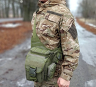Универсальная тактическая сумка через плечо Tactic однолямочная военная сумка Олива (863-olive) - изображение 2