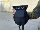 Військова сумка на стегна тактична Swat армійська сумка на стегно, ногу Tactic штурмова сумка поясна Чорна (300-black) - зображення 7